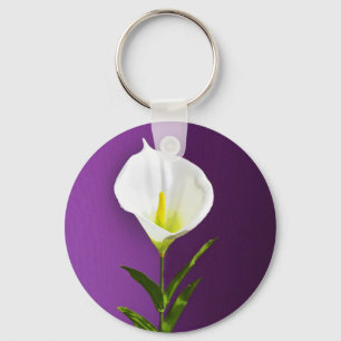 Cala Lily Flower Keychain