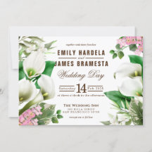 Cala Lily Tropical Watercolor Budget Wedding
