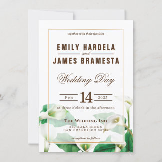 Cala Lily Wedding Invitation