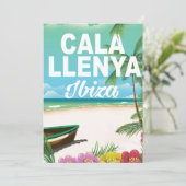 cala llenya ibiza beach travel poster (Standing Front)