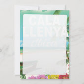 cala llenya ibiza beach travel poster (Back)