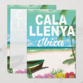 cala llenya ibiza beach travel poster (Front/Back)