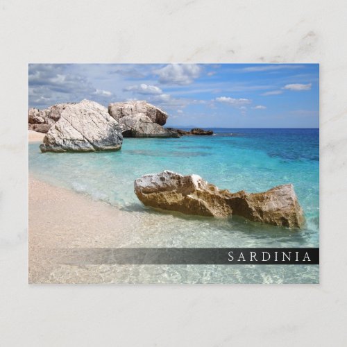Cala Mariolu beach Sardinia bar postcard