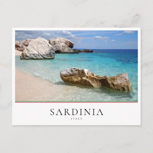 Cala Mariolu beach Sardinia in Italy Postcard