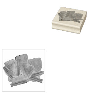 Calabaza en Tacha Mexican Candied Pumpkin Dessert Rubber Stamp