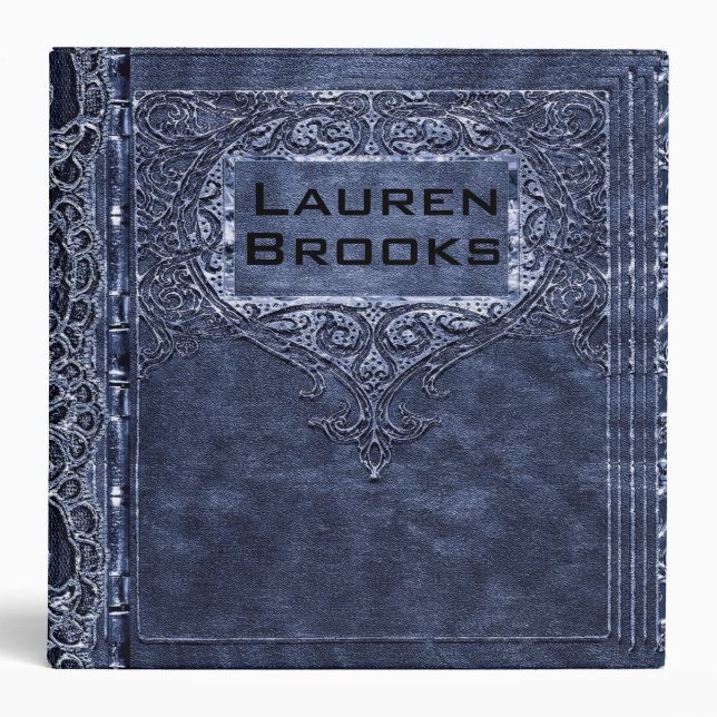 Calabria Bonne Old Book Style Monogram Binder (Front)