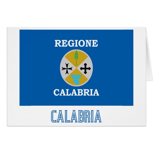 Calabria flag with name cards (Front Horizontal)