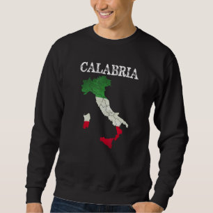Calabria Italia Flag Crest Italy Italian Vintage D Sweatshirt