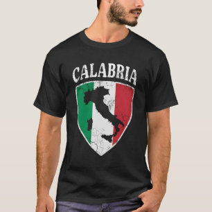 Calabria Italia Flag Crest Italy Italian Vintage D T-Shirt