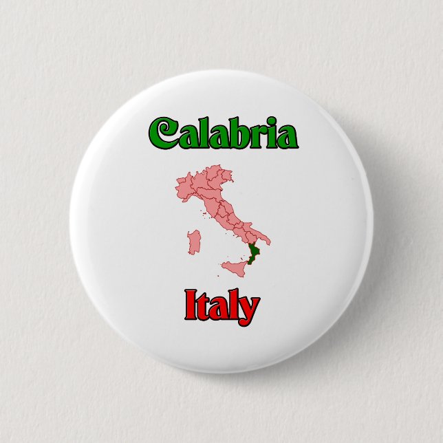 Calabria Italy Button (Front)