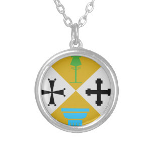 Calabria (Italy) Coat of Arms Silver Plated Necklace