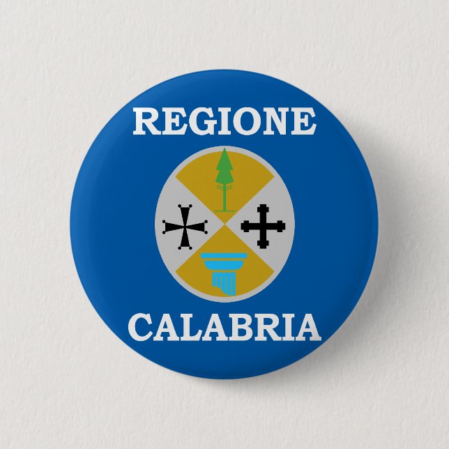 Calabria, Italy flag Button (Front)