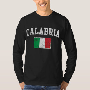 Calabria Italy Flag Italia Italian Vintage Distres T-Shirt
