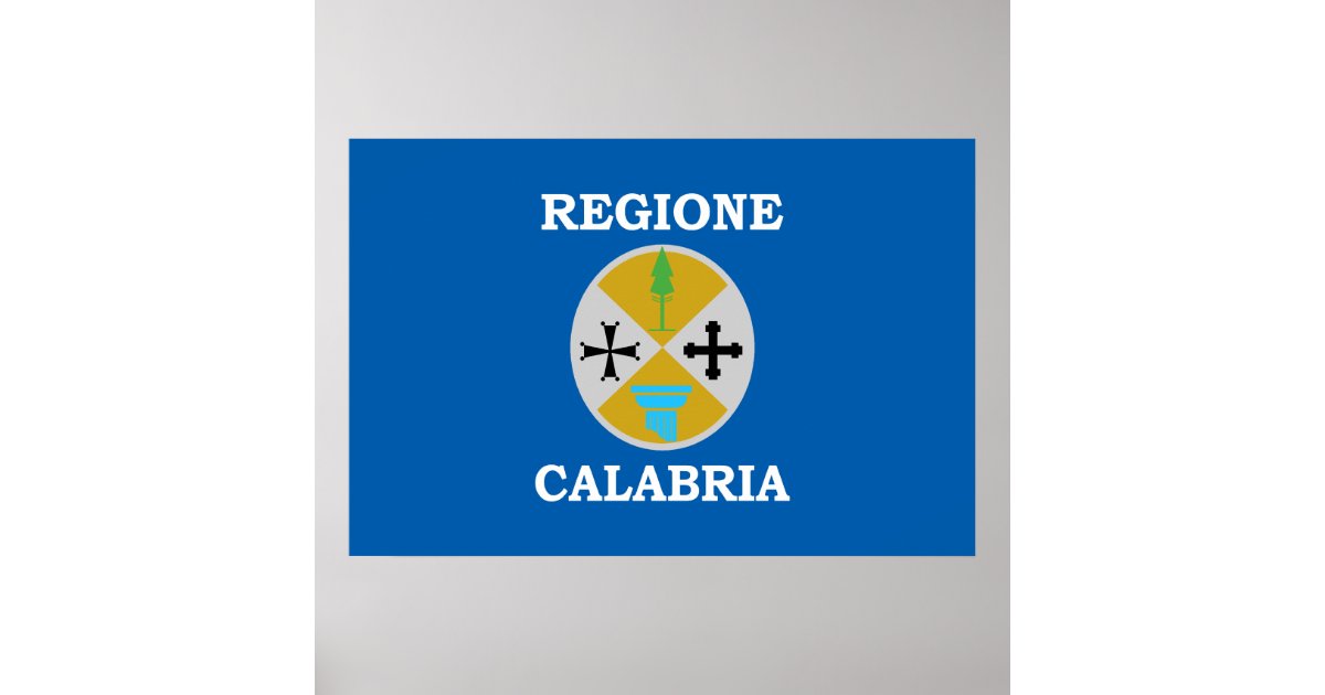 Calabria, Italy flag Poster | Zazzle