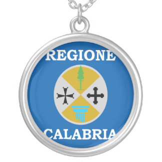 Calabria, Italy flag Silver Plated Necklace