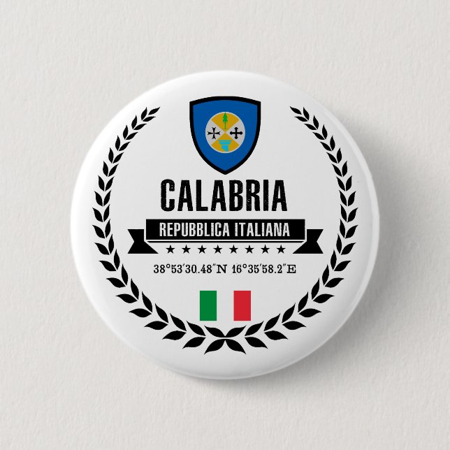 Calabria Pinback Button (Front)