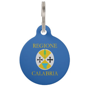 Calabria (Region of Italy) flag Pet ID Tag