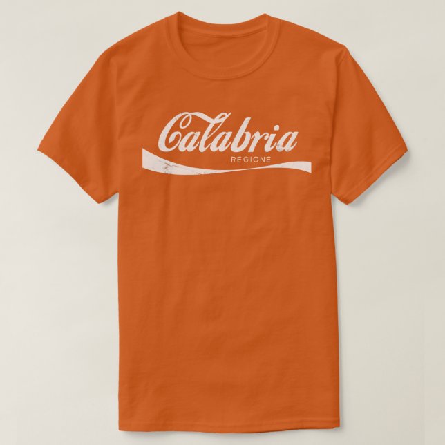 Calabria Regione Italia Retro Design T-Shirt (Design Front)