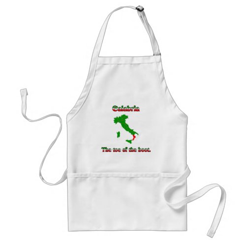 Calabria The Toe Of The Boot Adult Apron