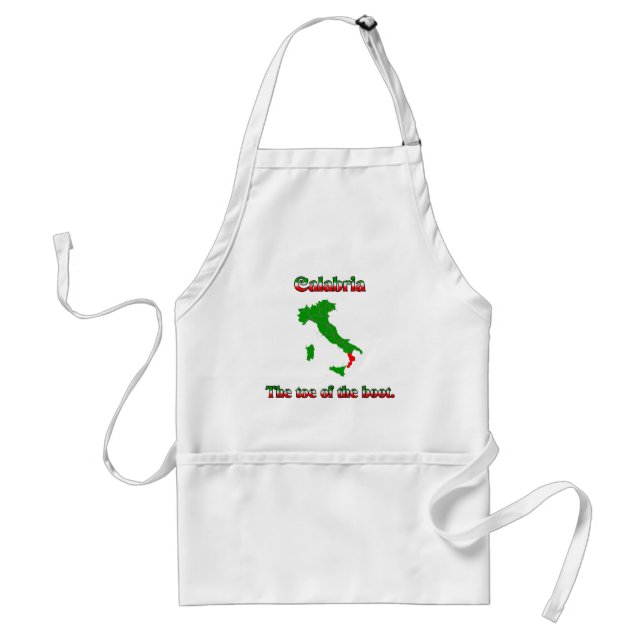 Calabria The Toe Of The Boot Adult Apron (Front)