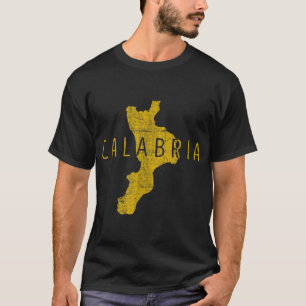 Calabrian Map Word Art - Calabria Italy Souvenir T-Shirt