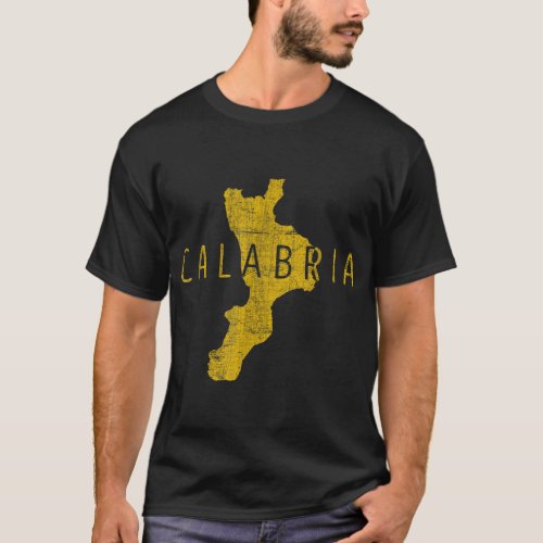 Calabrian Map Word Art _ Calabria Italy Souvenir  T_Shirt
