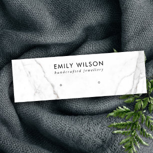 CALACATTA MARBLE TEXTURE STUD EARRING DISPLAY MINI BUSINESS CARD