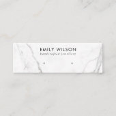 CALACATTA MARBLE TEXTURE STUD EARRING DISPLAY MINI BUSINESS CARD (Front)