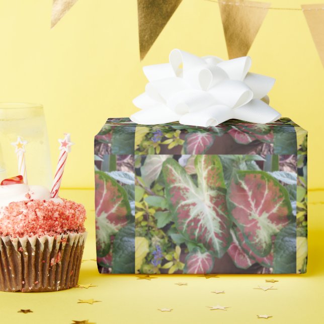 Caladium Garden Gardeners Delight Design Wrapping Paper (Birthday Party)