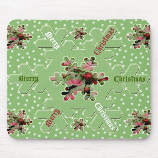Caladium Merry Christmas Mousepad (Front)