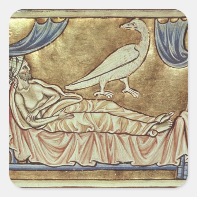 Caladrius bird, reputed to foretell square sticker (Front)