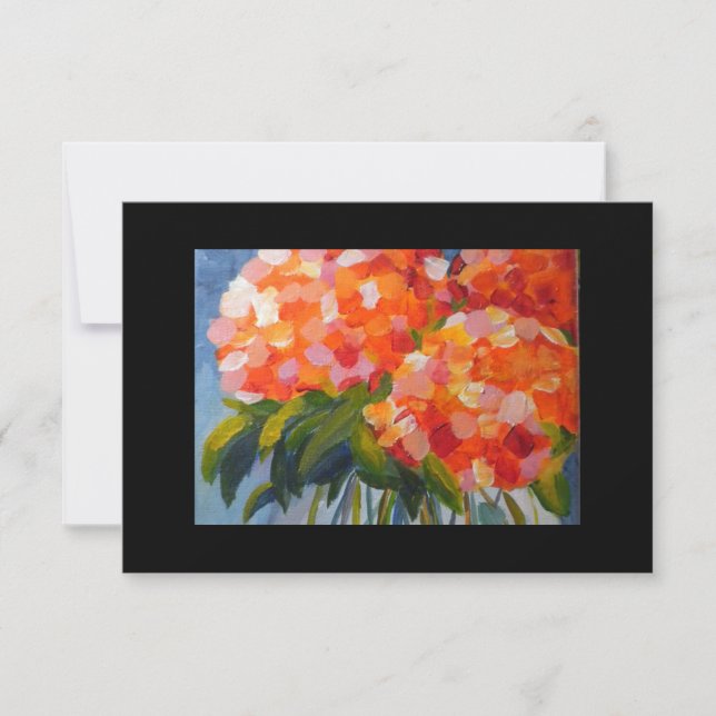 Calah's Hydrangea Flowers 3.5 x 5 Notecard (Front)