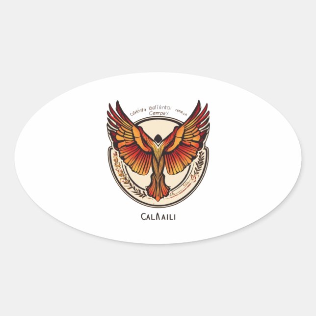 calailib golden eagle oval sticker (Front)