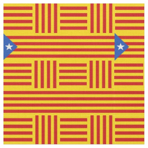 Calalonia & Catalan Flag fashion, travel/sports v4 Fabric