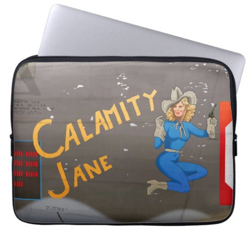 Calamity Jane B_24 Nose Art Vintage Fuselage Laptop Sleeve