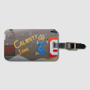 Calamity Jane B-24 Nose Art (Vintage Fuselage) Luggage Tag