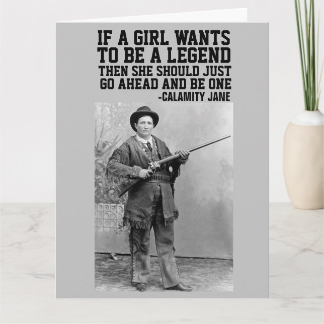 CALAMITY JANE COWGIRL BIRTHDAY GREETING CARDS (Front)
