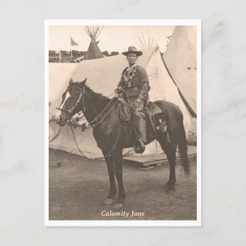 Calamity Jane on Horseback Postcard