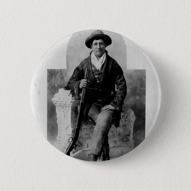 Calamity Jane Portrait Pinback Button (Front)