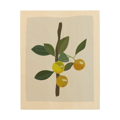 Calamonsi Golden Lime Citrus Wood Wall Decor