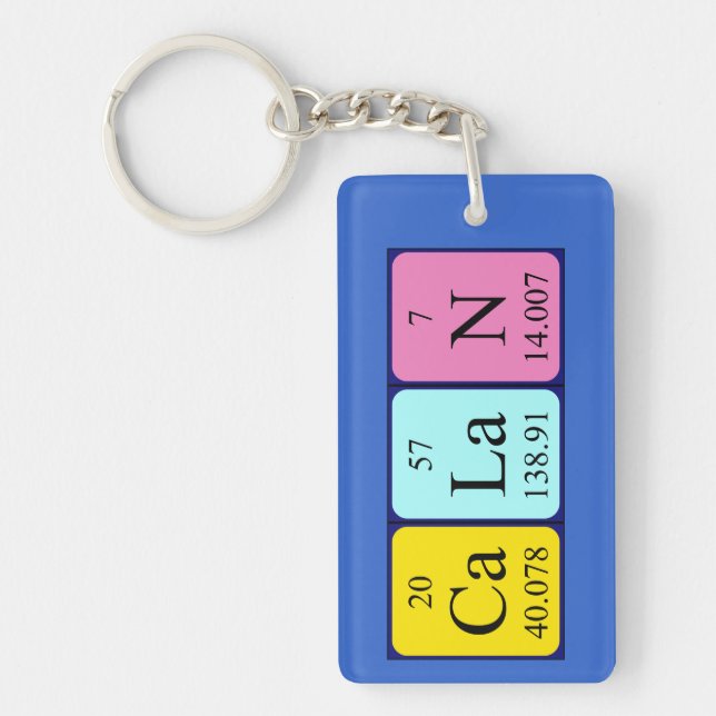 Calan periodic table name keyring (Front)