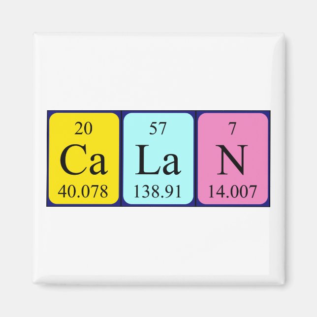 Calan periodic table name magnet (Front)