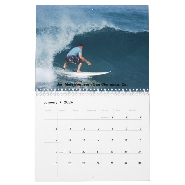 Calander, Old Guys Surf Costa Rica Calendar (Jan 2026)