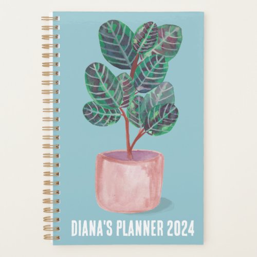 Calathea Prayer Plant Watercolor Houseplant CUSTOM Planner