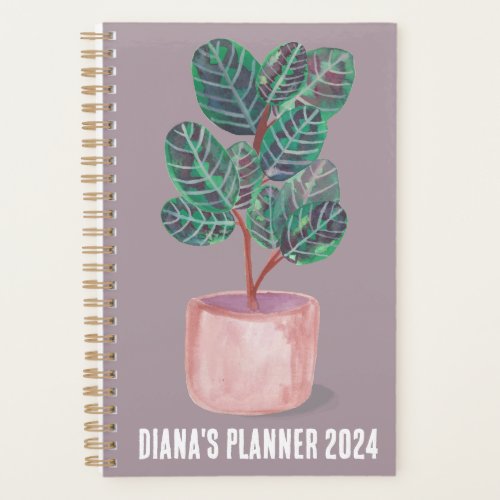 Calathea Prayer Plant Watercolor Houseplant CUSTOM Planner