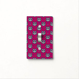 Calavera Cat Art Pattern Light Switch Cover