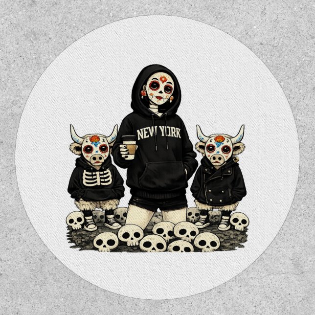 Calavera & Coo- Circle Patch (Front)