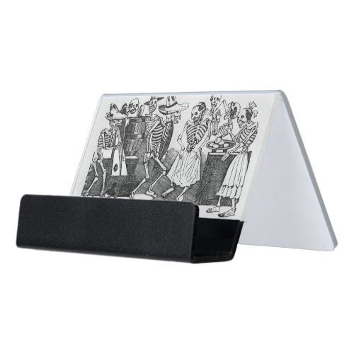 Calavera du jarabe doutretombe desk business card holder