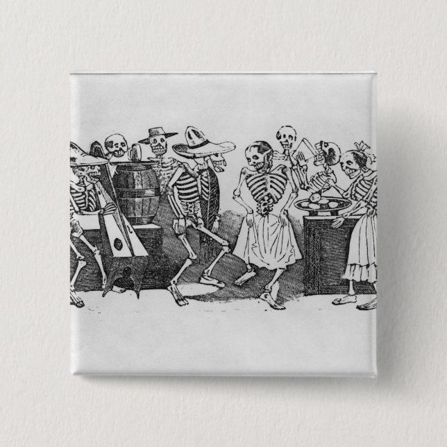 Calavera du jarabe d'outretombe' pinback button (Front)