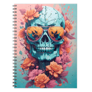 Calavera Floral Colorida Notebook